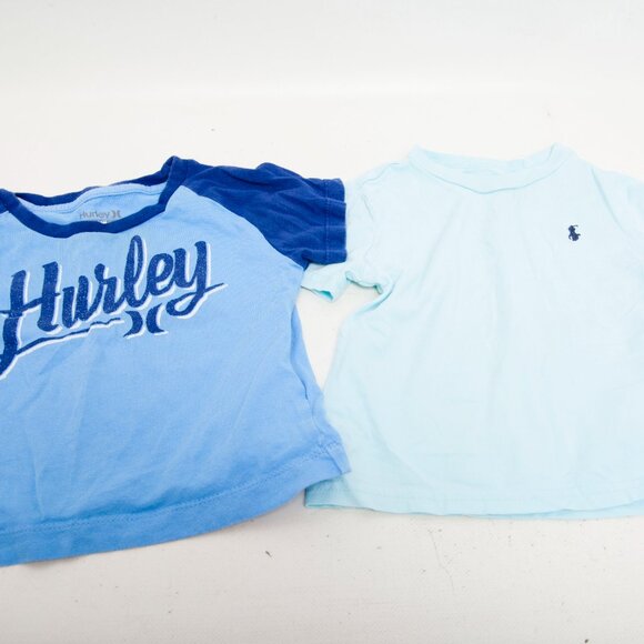 Baby Boy 3-Piece Bundle 18 Months – Ralph Lauren, Hurley Tees & Striped Pant - Picture 3 of 3